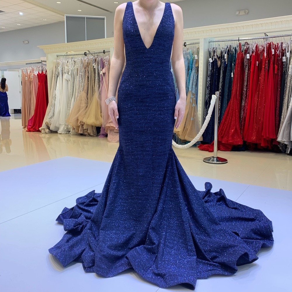 !!!!SOLD!!!jovani deep v sparkly dress